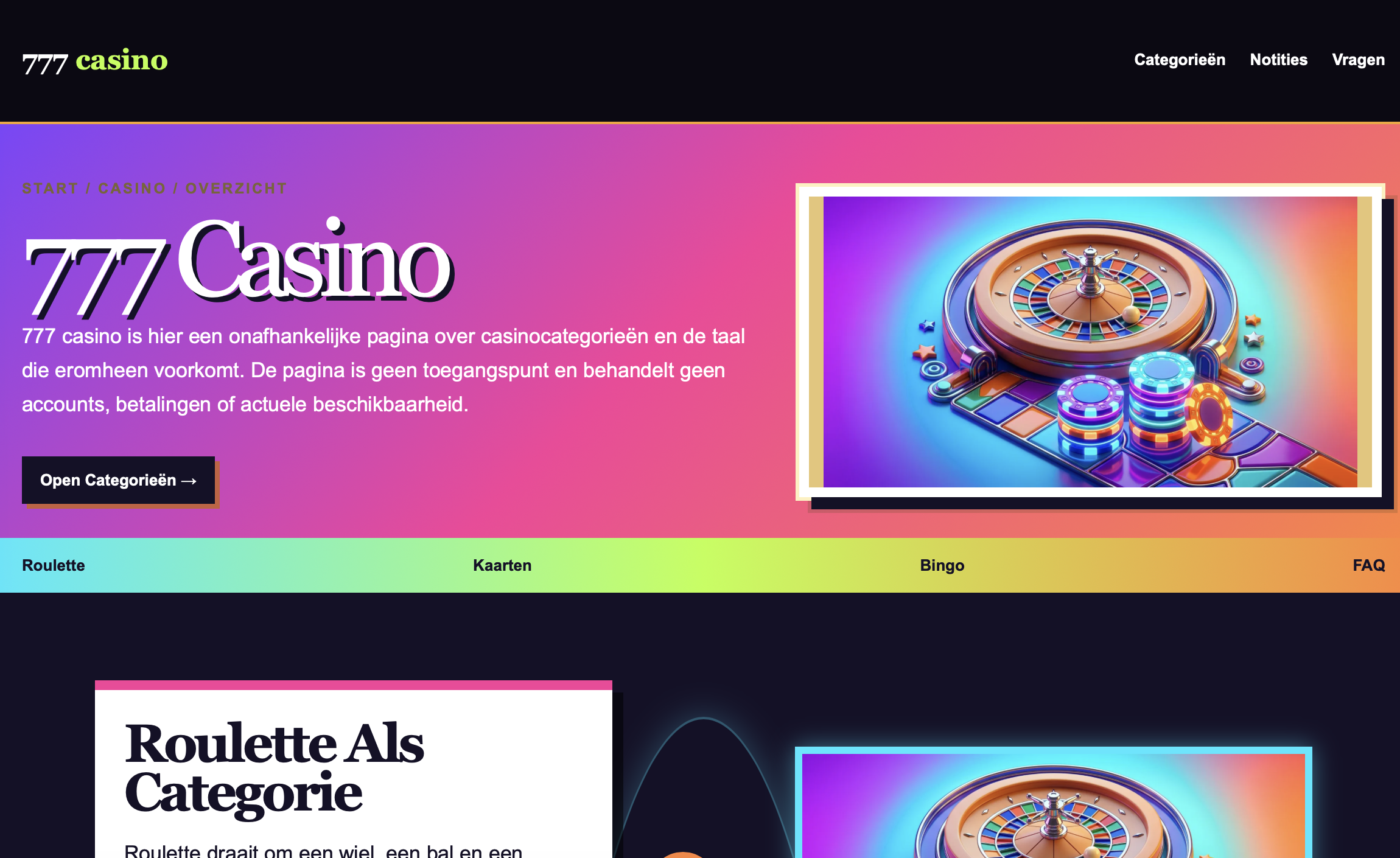 casino 777: illustratie bij onafhankelijke informatie